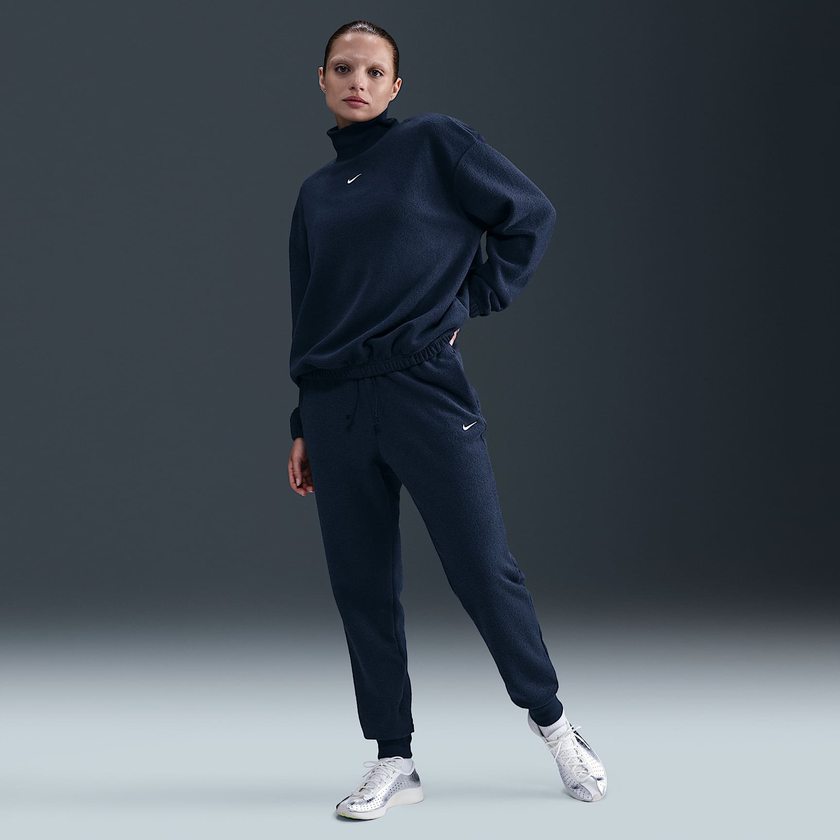 パンツ everyone boa fleece pants (NAVY) Nike Sportswear Phoenix Plush Women's Mid-Rise Cozy Fleece Pants